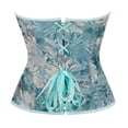 thumbnail image 4 of WRKEKC Womens Summer Tank Tops Floral Print Heart Shape Bustier Corset Top with Lace Up Back and Waist Cinching for Party Wear, 4 of 7