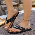 thumbnail image 2 of Dakaela Flip Flops for Women with Arch Support Yoga Mat Cork Footbed Comfortable Summer Beach Slip on Walking Thong Sandals Indoor Outdoor Size 6-10 Black, 2 of 9