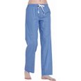 thumbnail image 3 of CYZ Women's 100% Cotton Woven Poplin Sleep Pajama Pants,Deongaree Stripe, Womens Size: Large, 3 of 6
