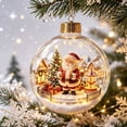 thumbnail image 5 of 3D Lighted Christmas Ornament, Mini Christmas Scene Ball with Warm LED Light, Hanging Christmas Tree Decoration, Santa Snowman Reindeer Holiday Keepsake Decor Gift, 5 of 8