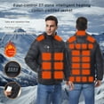 thumbnail image 1 of Ceisia Men's Intelligent Heated Hooded Jacket 3 Gear Temperature Adjustable Windproof Casual Gift Thermal Top, 1 of 6