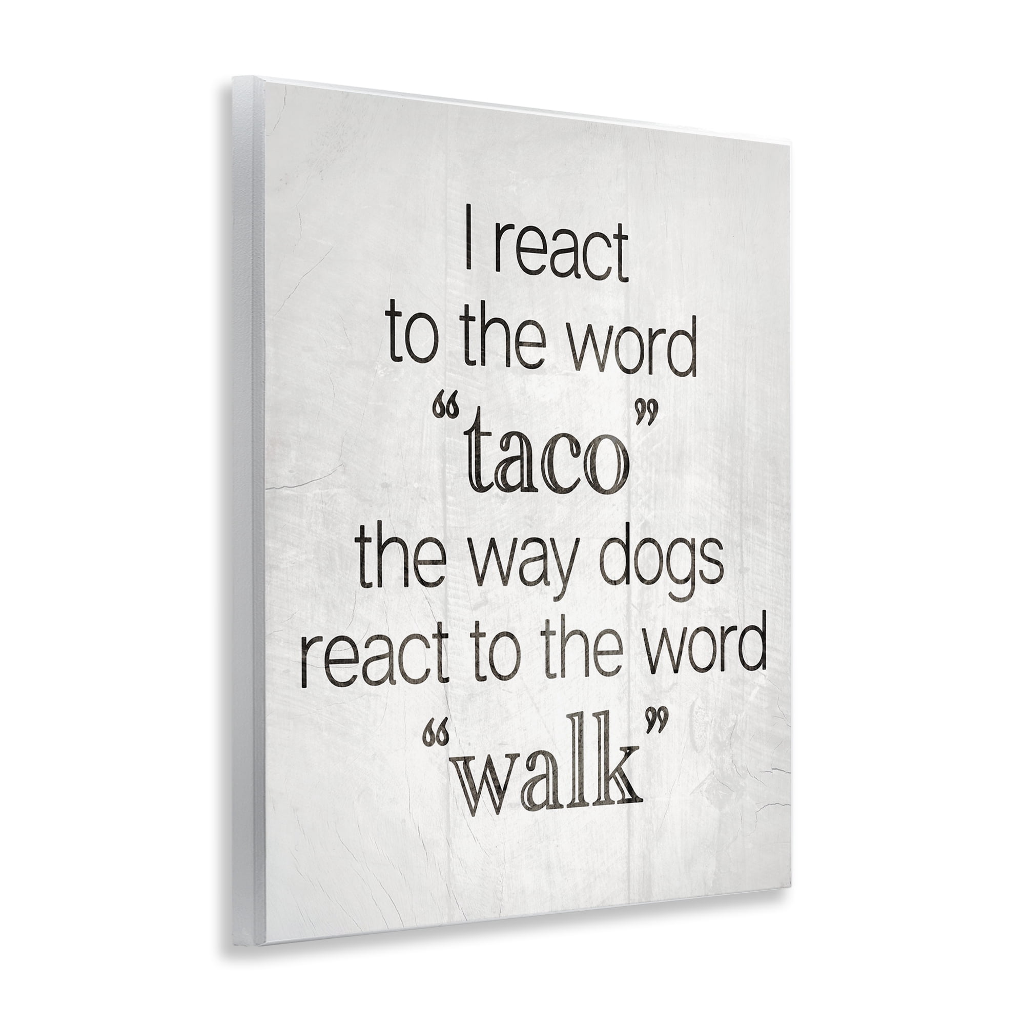 Stupell Industries Funny React To Taco Food & Beverage Painting Unframed Art Print Wall Art, 11 x 14