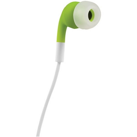 Merkury CoreTalk In-Ear Headphones with Microphone, Green