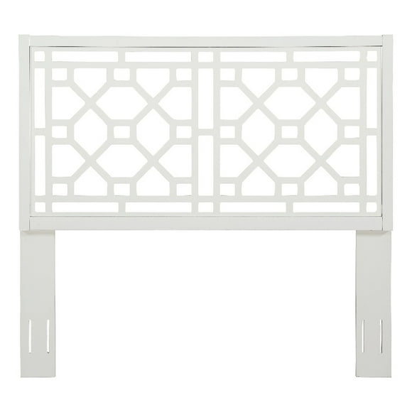 Thomas Chippendale White Adjustable Height Wood Headboard - Queen/Full
