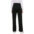thumbnail image 3 of INSPIRE CHIC Womens Maternity Pants Ribbed Knit Palazzo Over the Belly Work Lounge Wide Leg Pregnancy Trousers S Black, 3 of 6