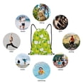 thumbnail image 6 of Rocae Green Apple for Gym Bag Drawstring Bags Gym Backpack for Gym, Travel, Sports, Swimming, Beach-Small, 6 of 6