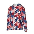 thumbnail image 2 of KLL American Stars2 Print Men's Women’s UPF 50+ Sun Protection Outdoor Hoodie Jacket Long Sleeve Fishing Hiking Performance Shirt-Large, 2 of 6