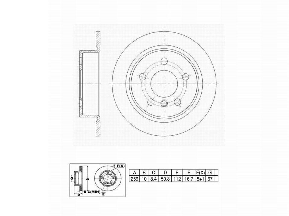 Winstop Brake Rotor, Rear WS243991, Mini Cooper 2023-2014