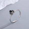 thumbnail image 3 of HANXIULIN Women Fashion Ring Open Rings Adjustable Size Rings Black Cubic Zirconia Promise Rings Jewelry Gift for Her, 3 of 5