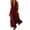 Wine, variant on Levmjia Womens V Neck Maxi Dress With Pockets A Line Flowy Ruffle Hem Sleeveless Casual Long Dress Lightweight Solid Color Summer Sundress Beach Daily Wear