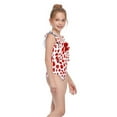 thumbnail image 4 of Little and Big Girls Ruffled Sleeve Bowknot One-Piece Swimsuit Floral Swimwear, 4 of 6