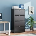 thumbnail image 2 of 57.17"H Lateral File Cabinet with 4 Drawer,Metal Wide Filing Cabinet with 4 Locks and Business Card Slot for Home Office School Hanging Letter/Legal/F4/A4 Size Folders,Required Assembly,Black, 2 of 14