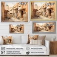 thumbnail image 4 of Designart "Sands of Egypt Urban Village Perspective III" Landscapes Framed Wall Art - Traditional Beige Egypt Hallway Framed Wall Art Decor, 4 of 6