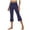 Blue, variant on Women's Flare Capri Leggings with Pockets Tummy Control High Waisted Bootcut Yoga Pants Workout Lounge Leggings Black, XL