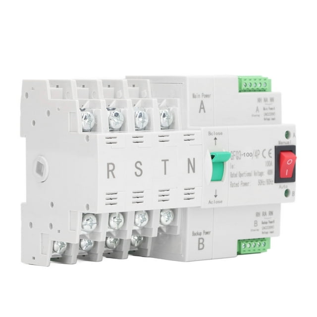 Commutateur De Transfert De Puissance Commutateur De Transfert Automatique à Double Alimentation 100a 4P 2 Modes De Fonctionnement Commutateur De Sélection électrique Pour Centre Commercial D'usine