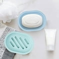 thumbnail image 4 of Somnr 2Pack Soap Dish with Drain Holder Container Soap Saver Bathroom Shower Soap Case (Blue), 4 of 8