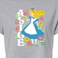 thumbnail image 3 of Disney - Alice In Wonderland - Alice Botanical - Juniors Cropped Cotton Blend T-Shirt, 3 of 5