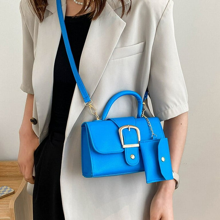 Women's blue good fashion handbag