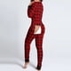 thumbnail image 1 of Pijama Sexy con solapa abotonada para mujer, mono de manga larga con estampado bonito, diseño de botones funcionales, 1 of 3