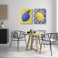 thumbnail image 2 of Stupell Industries Bold Blue & Yellow Lemons Food & Beverage Painting Wrapped Canvas Canvas Art Print Wall Art, 16 x 20, Set of 2, 2 of 7