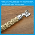 thumbnail image 5 of Uxcell Stanchion Rope, 1.5m/5Ft Barrier Rope Twisted Post Ropes Champagne Golden Rope with Silver Snap Hook, 5 of 7
