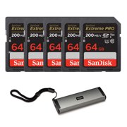 UHS-I SDXC V30 and Multi-Port Card Reader and Storage Case with SIM Eject Tool