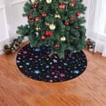 thumbnail image 2 of FMSHPON Colored Space Galaxy Zodiac Xmas Christmas Tree Skirt Stand Mat for Holiday Party Decoration Indoor Outdoor 36 inches, 2 of 3