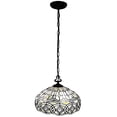 thumbnail image 2 of Amora Lighting  AM295HL16 Tiffany Style White Hanging Lamp White Bronze, 2 of 5