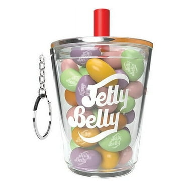 Jelly Belly Boba Milk Tea Flavored Gourmet Jelly Beans, 2.29 oz Mini Cup with Keychain