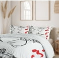 thumbnail image 6 of Ambesonne Japanese Duvet Cover Set, Samurai Katana, Calking, Red Black, 6 of 6