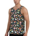 thumbnail image 2 of Picia Autumn Fox Owl Printed Men’s Performance Tank, Men's Workout Tank Top Moisture-Wicking Tank Top Muscle tee, Breathable Workout Shirt-X-Large, 2 of 7