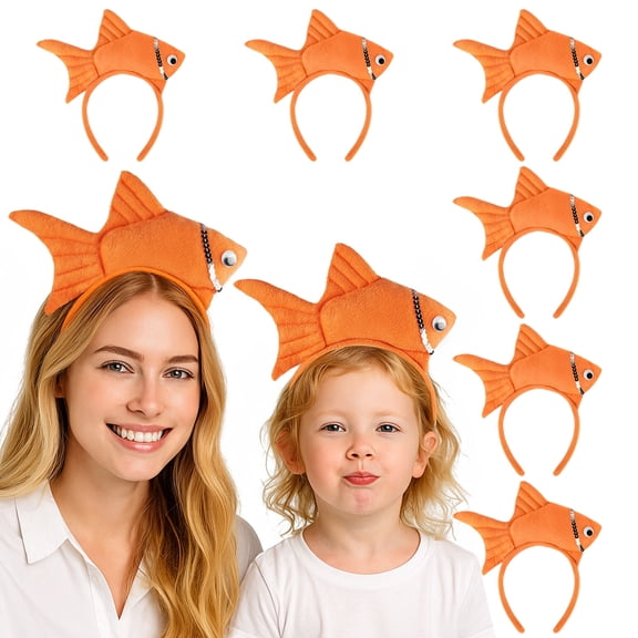 TOPTIE 6 Pcs Fish Headbands Costume Party Accessory Halloween Headband Easter Decoration