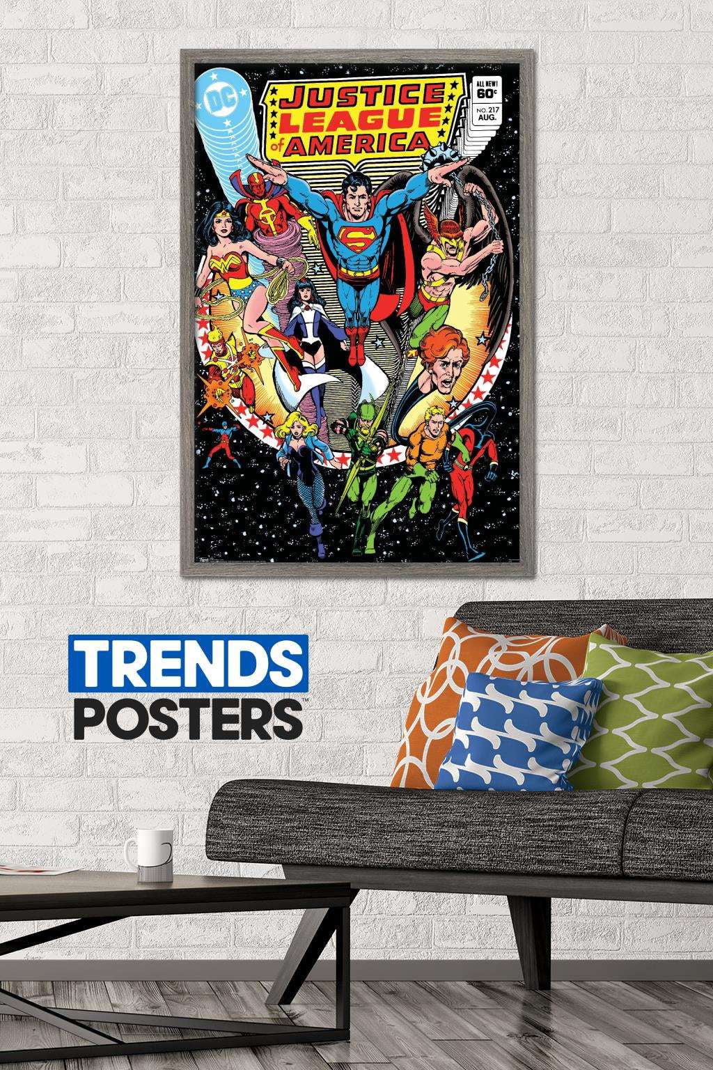DC Comics - Justice League - Cover Wall Poster, 22.375" x 34", Framed