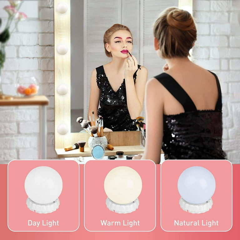 Vanity makeup mirror with light bulbs deals