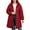Wine, variant on Cekizud Winter Coats for Women Plus Size Long Hooded Puffer Coat Winter Thermal Outerwear With Side Pockets, XL-5XL