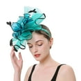 thumbnail image 4 of Baberdicy Women's Dual Fascinator - Clip & Headband Convertible - Wedding/Church Hat - Feather & Mesh Design - Value Pack Green,One Size, 4 of 8