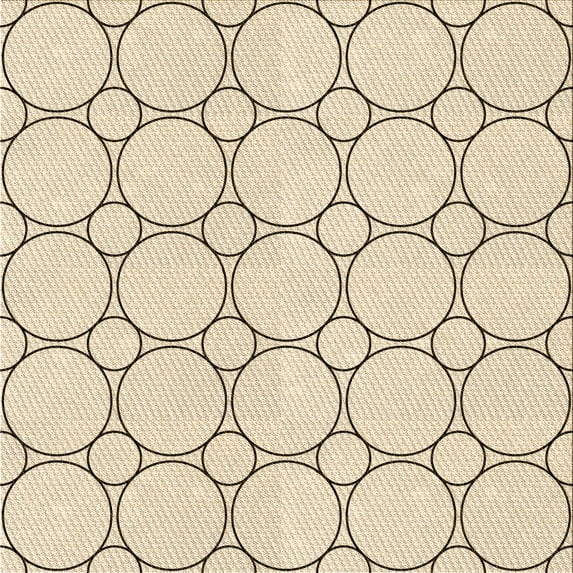Ahgly Company Machine Washable Indoor Square Transitional Moccasin Beige Area Rugs, 5' Square