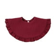 thumbnail image 5 of BRGZLK Baby Muslin Bibs Boys Girls Cute Solid Color Cotton Adjustable Bib Gauze Towel Newborn Drool Bib Wine Free Size, 5 of 5