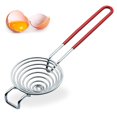 thumbnail image 1 of Separador de huevos, herramienta de separación de clara y yema de huevo de acero inoxidable de calidad alimentaria (rojo) 25*8cm/10*3 pulgadas, 1 of 5