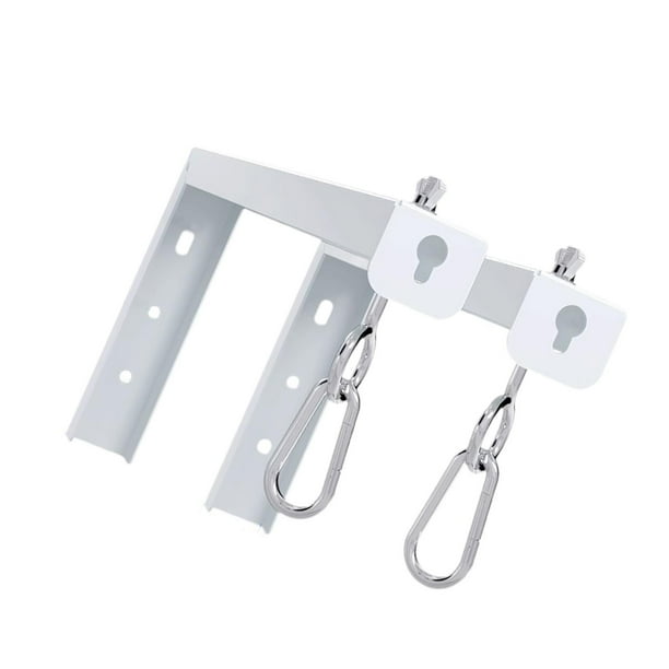 2x Pantalla de proyector Montaje en techo Proyección Soportes en L para colgar en la pared blancos para espacio de entretenimiento Oficina Aula Capacidad de carga 36 kg