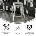 thumbnail image 6 of Flash Furniture High Backless Counter Height Bar Stool, Gray, 6 of 12