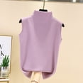 thumbnail image 2 of Besolor Womens Fleece Underwear Tops Tank Top Vest Sleeveless Mock Neck Thermal Shirts for Women Thermal Sweater Tops, 2 of 3