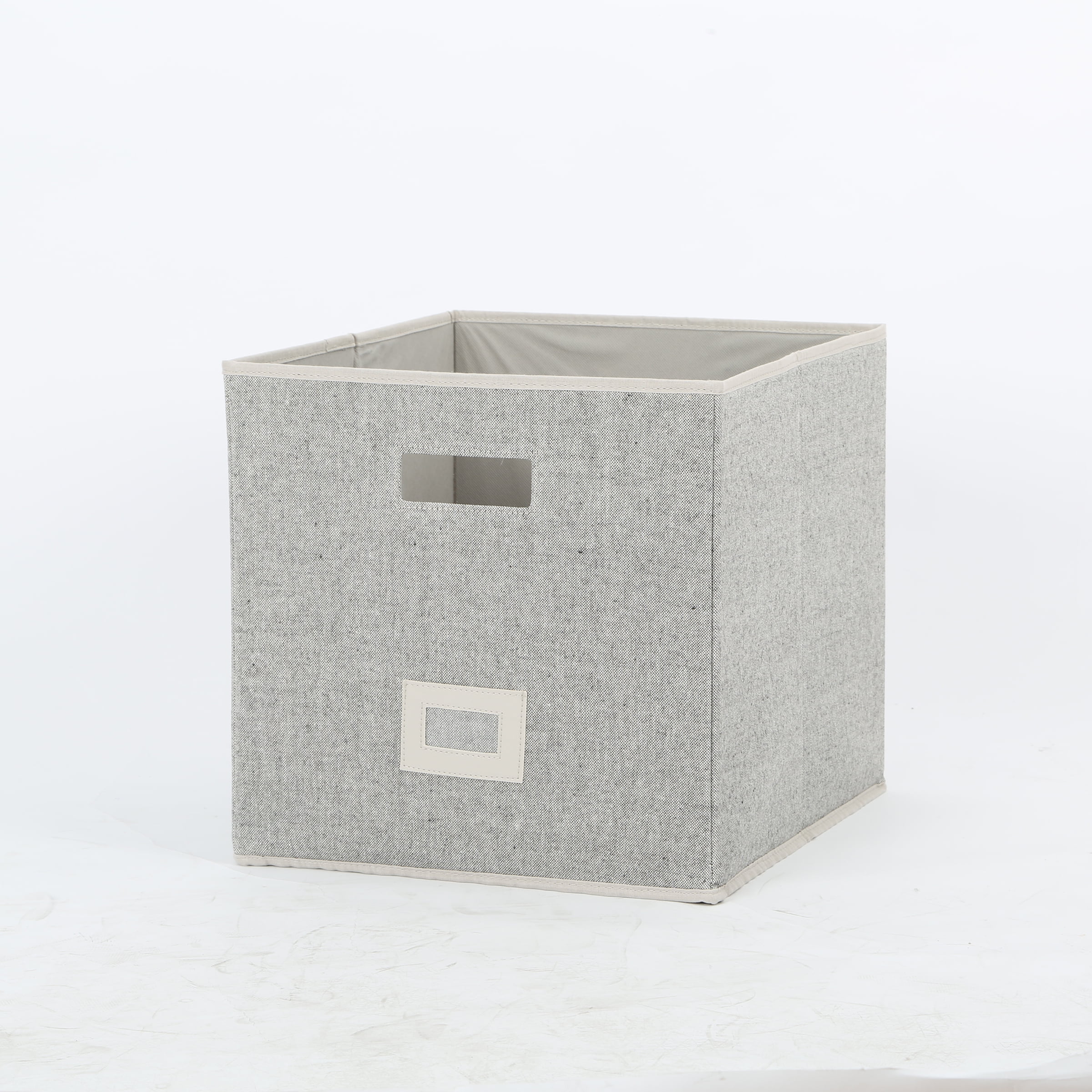 Set of 4 Foldable Fabric Basket Bins Collapsible Storage Cube  Black x 15 