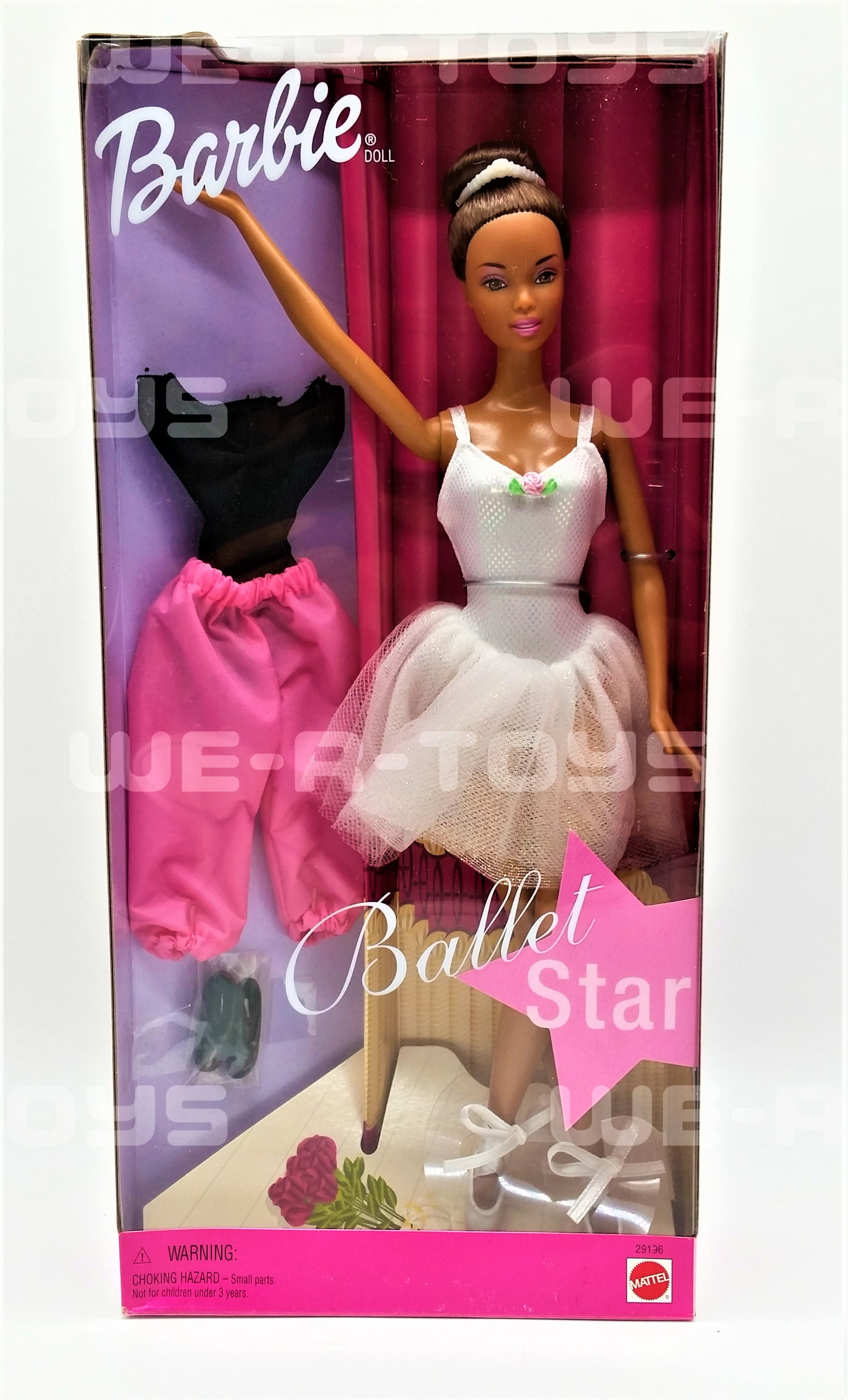 Ballet Star Barbie Doll African American 2000 Mattel 29196