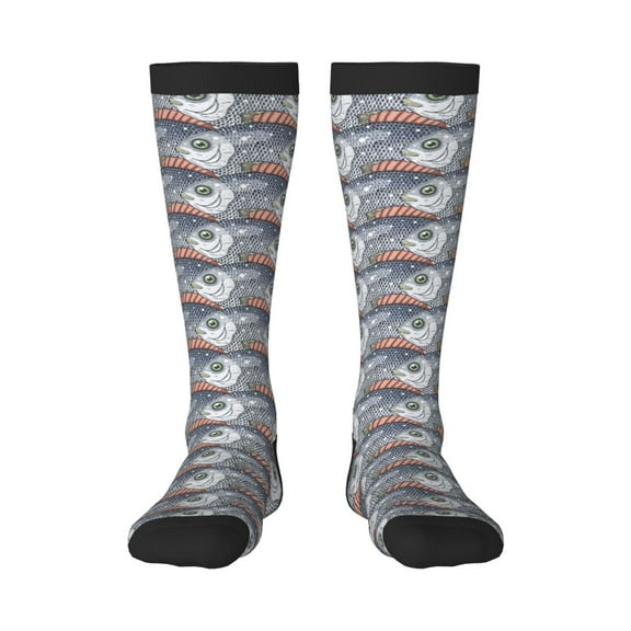 Hirioo sparus aurata for Adult Stockings Breathable Sock Non-Pilling,Contrasting Color Design