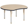 thumbnail image 4 of ECR4Kids Crescent Maple Top Thermo-Fused Adjustable 44.5'' x 48'' Novelty Activity Table, 4 of 7