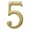 Polished Brass, variant on 5 in. Oil-Rubbed Bronze House Number 5