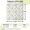 thumbnail image 2 of White Sun Moon Cloud Star Pattern Square Fitted Tablecloth with Elastic Edge,Square Table Cover,Washable Elastic Table Cover for Home Kitchen Party Decor 34"x34", 2 of 6