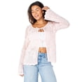 thumbnail image 5 of Celebrity Pink Women's Long Tie Front Crochet Cardigan, Sizes XS-XXXL, 5 of 6