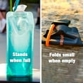 thumbnail image 3 of Vapur Botella De Agua Plegable Con Mosquetón Botella Compacta Que Se Pliega Para Hidratarse Mientras Viaja Ideal Para Viajar Senderismo O Acampar 23 Onzas Oliva Paquete De 1, 3 of 5